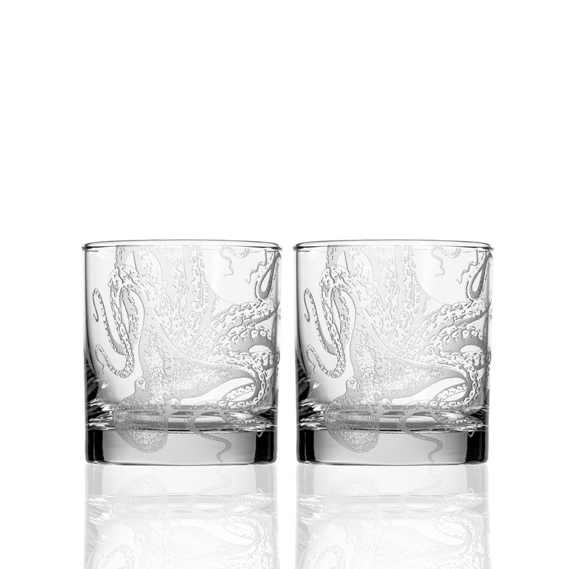 Lucy Octopus Etched Glassware - Kitchen AccessoriesCaskata