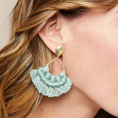 Macrame Earrings - Available in Four Colors - JewelrySPARTINA 449