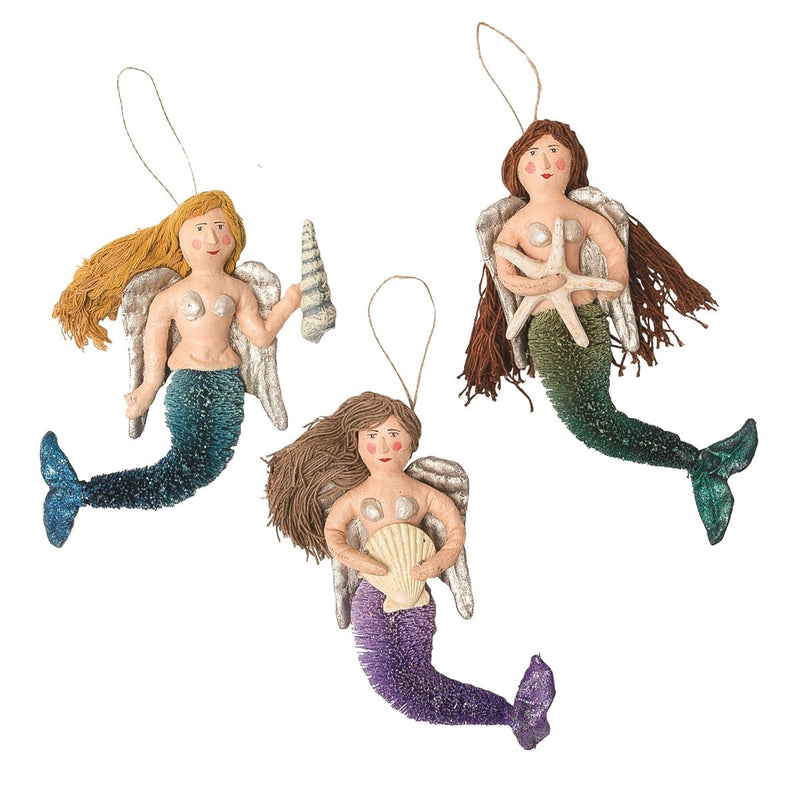 Magical Mermaid Ornament - Three Colors - OrnamentsGallerie II