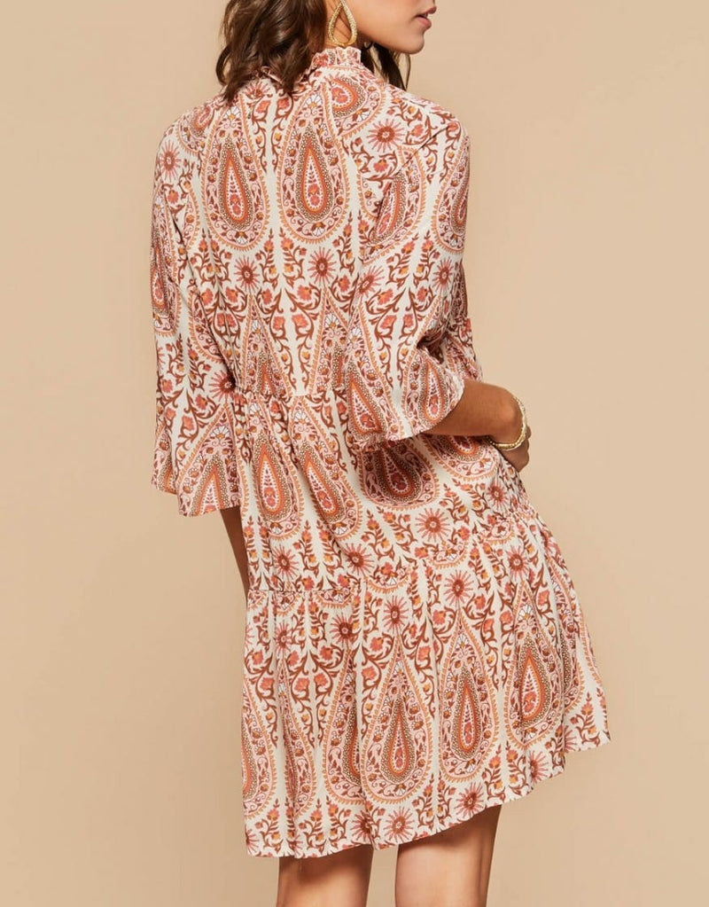 Maisie Dress - Pink House Boho Paisley - ApparelSPARTINA 449