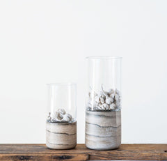 Marble and Glass Tealight Holder - 2 Styles - Candle HolderCreative Co - Op