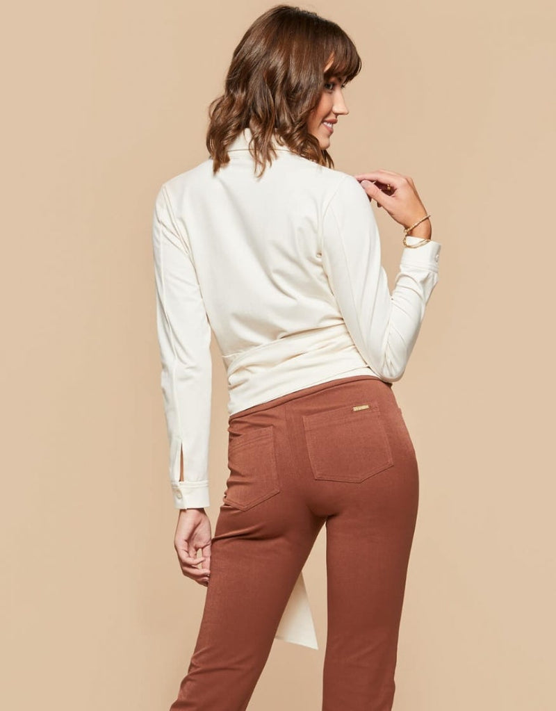 Margeaux Wrap Top - Buttercream - ApparelSPARTINA 449