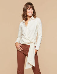 Margeaux Wrap Top - Buttercream - ApparelSPARTINA 449