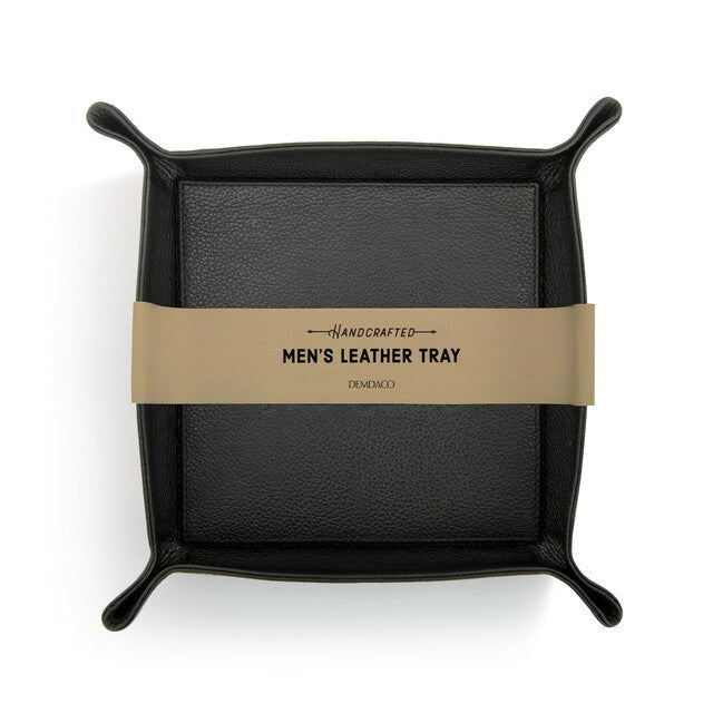 Men's Leather Tray - Black or Brown - AccessoriesDemdaco