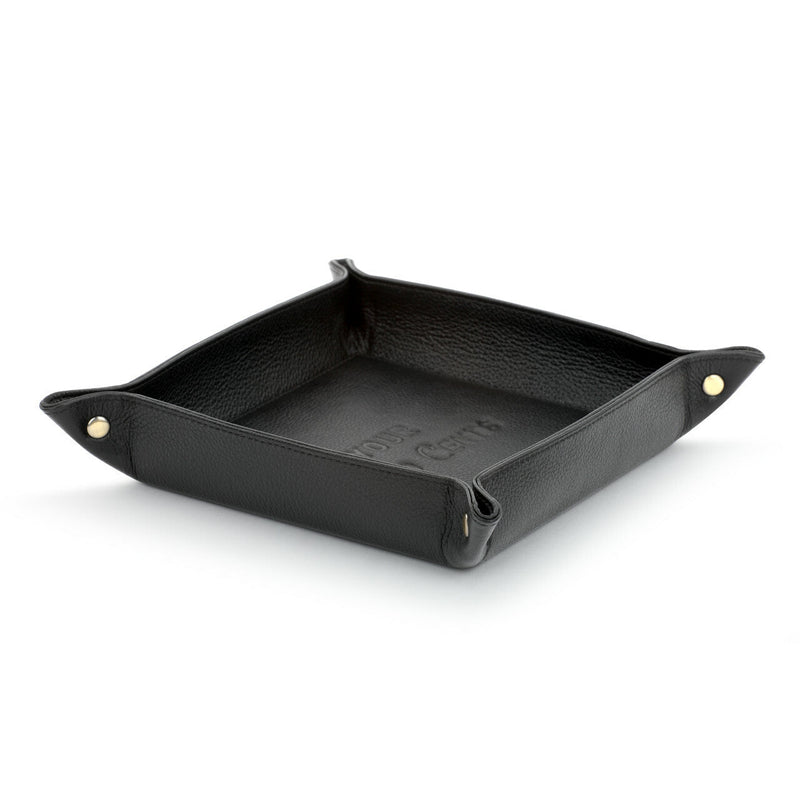 Men's Leather Tray - Black or Brown - AccessoriesDemdaco