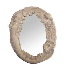 Mermaid Mirror with Roman Stone finish - MirrorNautical Tropical Imports