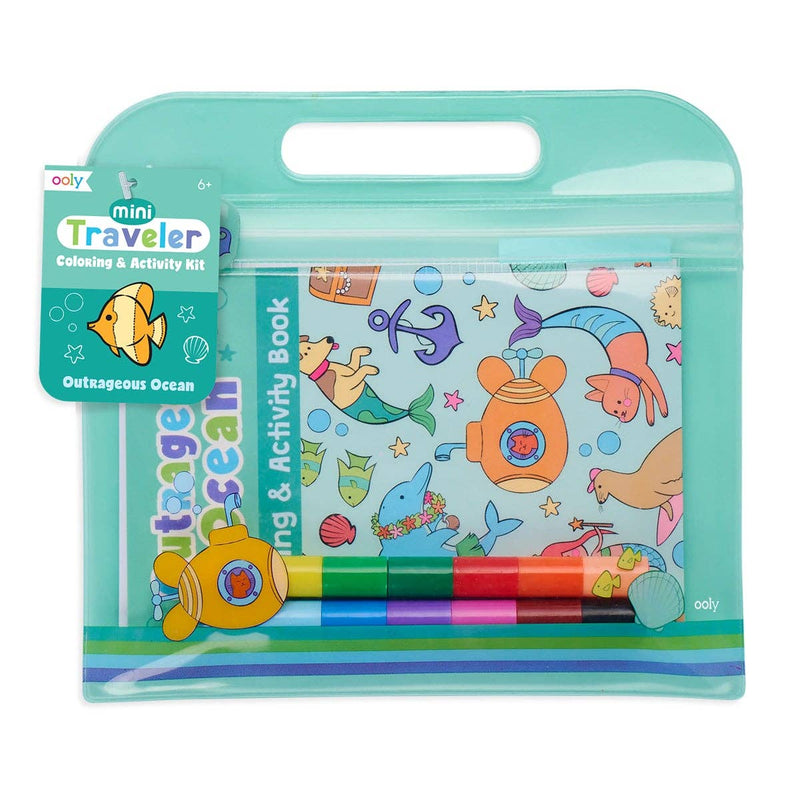 Mini Traveler Coloring & Activity Kit - Outrageous Ocean - Just for KidsOOLY