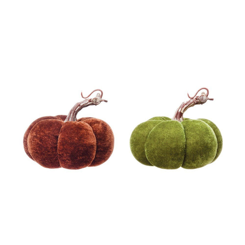 Mini Velvet Pumpkin - Fall & ThanksgivingCreative Co - Op