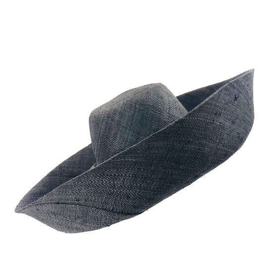 Monica Straw Hat Black - 5" Brim - ApparelShebobo