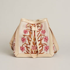 Natalie Drawstring - Pepper Hall Woodblock Floral - Purses & BagsSPARTINA 449