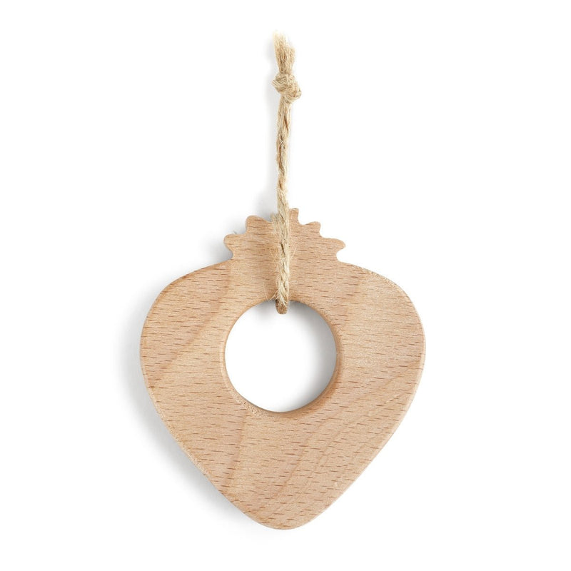 Natural Wood Teether - Available in Apple, Watermelon, Avocado & Strawberry Designs - BabyDemdaco