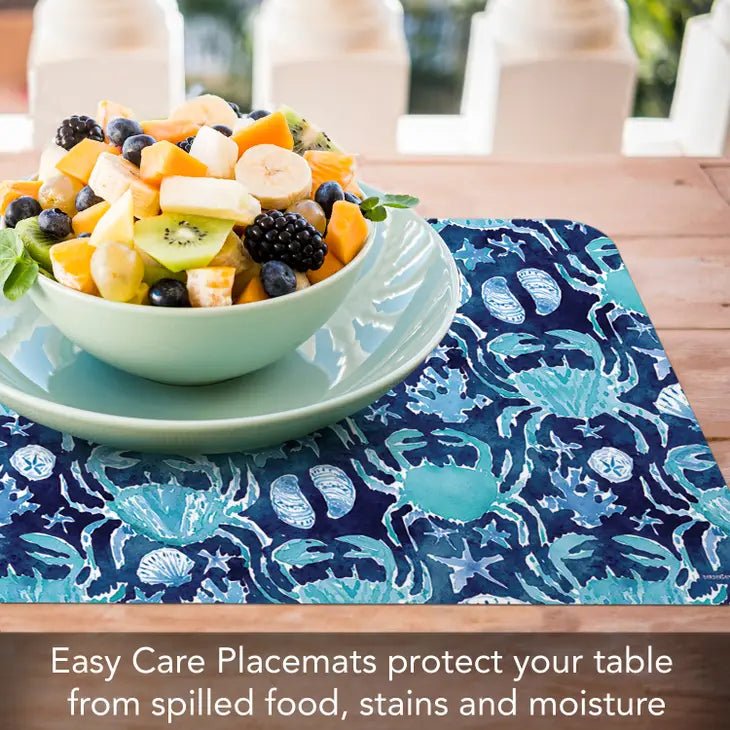 Ocean Fantasy Reversible Rectangular Plastic Placemat - Kitchen AccessoriesCounterArt/Highland Home/Thirstystone/CoasterStone