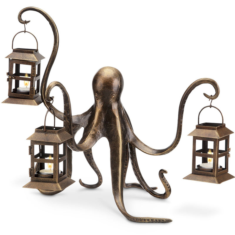 Octopus Lantern Sculpture - Accent DecorSPI