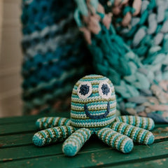 Octopus Rattle Green - RattlesPebble