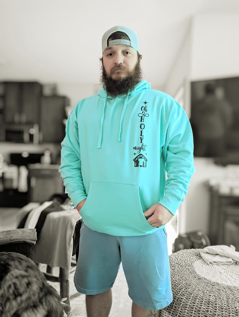 Oh Holy Night | True Story | Mint Green Hoodie - Apparel & AccessoriesMOJO CO.