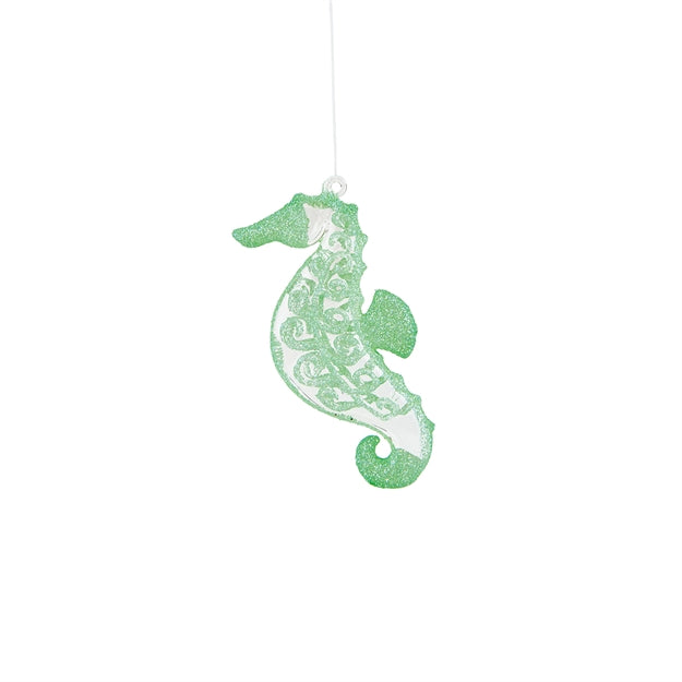 Spun Glass Seahorse Ornament