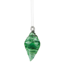 Green Artglass Conch Ornament
