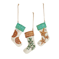 Coral Holiday Stocking Ornament