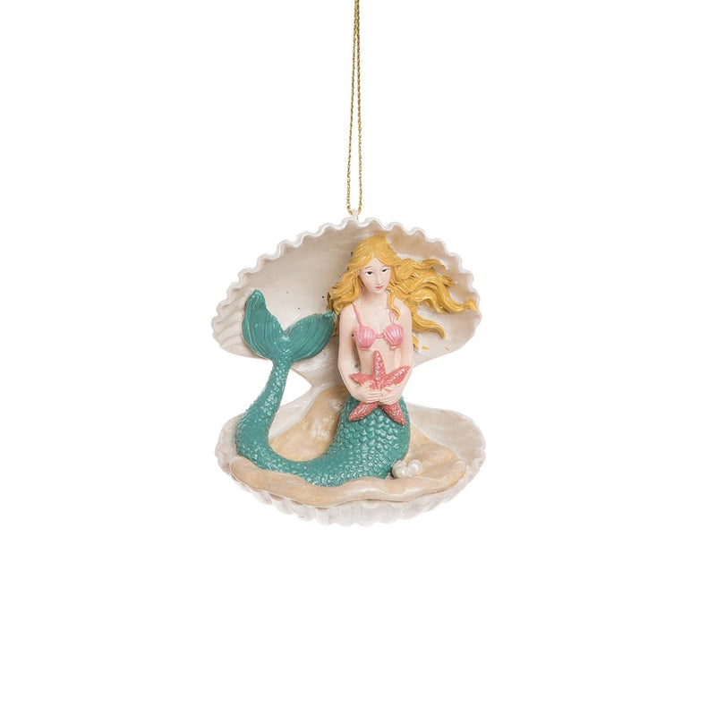 Mermaid in Shell Ornament