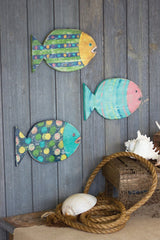 Painted Wooden Wall Fish Hanging - 3 Styles - Wall DecorKalalou