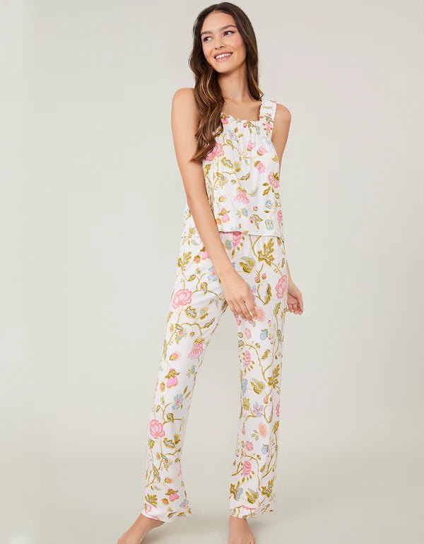 Pajama Pant Jane Jacobean Cream - ApparelSPARTINA 449