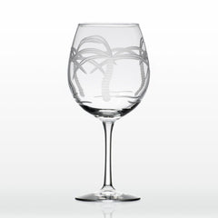 Etched Balloon Wine Glass