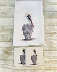 Pelican Towel and Coasters - Kitchen AccessoriesHoly City Creations