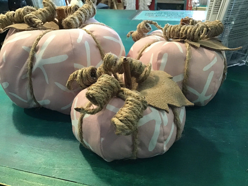 Pink Starfish Fabric Pumpkin - 3 Sizes - Accent DecorLoving Coastal Living