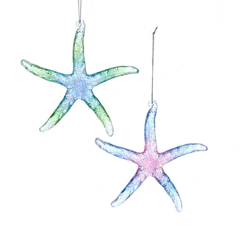 Plastic Starfish With Glitter Ornament - Kurt S. Adler, Inc.