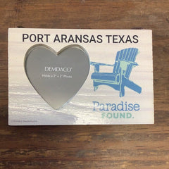 Port Aransas Heart Frame Magnet - Picture FrameDemdaco