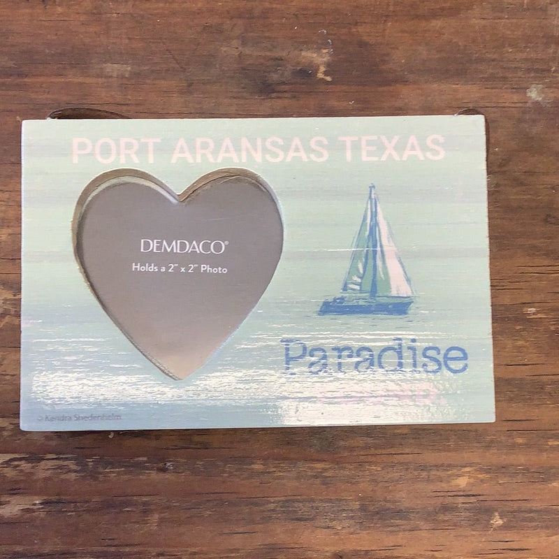 Port Aransas Heart Frame Magnet - Picture FrameDemdaco