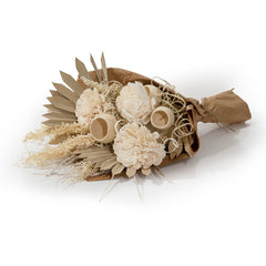 Preserved palm leaves with sola flowers