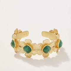 Primrose Cuff Bracelet - Green Aventurine - JewelrySPARTINA 449