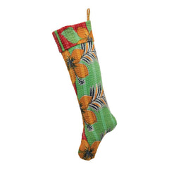 Recycled Kantha Fabric Stocking - ChristmasCreative Co - Op