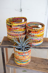 Recycled Kantha Hampers - Three sizes - Home DecorKalalou