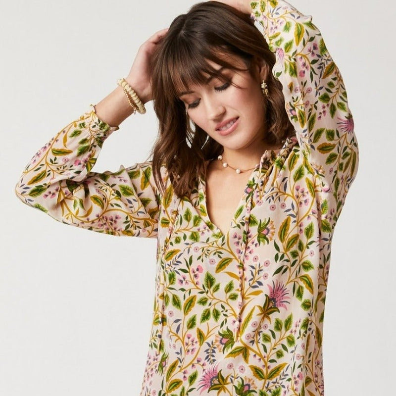 Reese Silk Blouse - Pepper Hall Thistle - ApparelSPARTINA 449