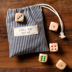 Bagged Game Sets - Roll'em Dice, Tic-Tac-Toe, & Dots to Dots Domino Set