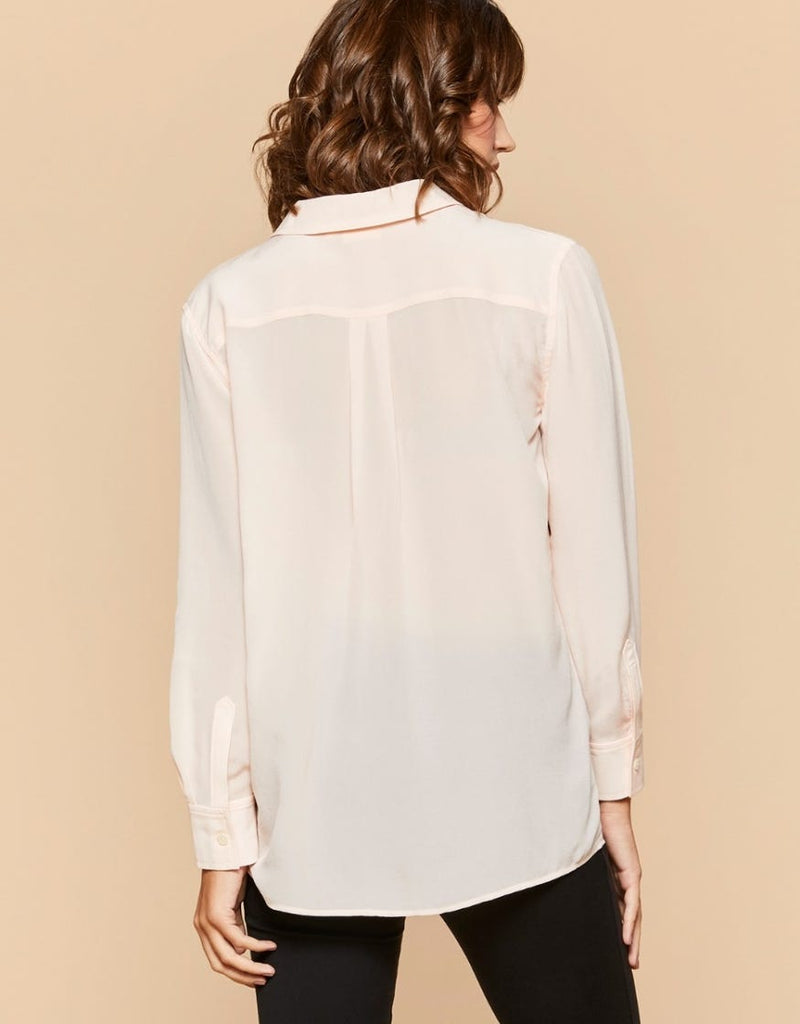 Renee Silk Blouse - Pearl Pink - ApparelSPARTINA 449