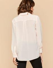 Renee Silk Blouse - Pearl Pink - ApparelSPARTINA 449