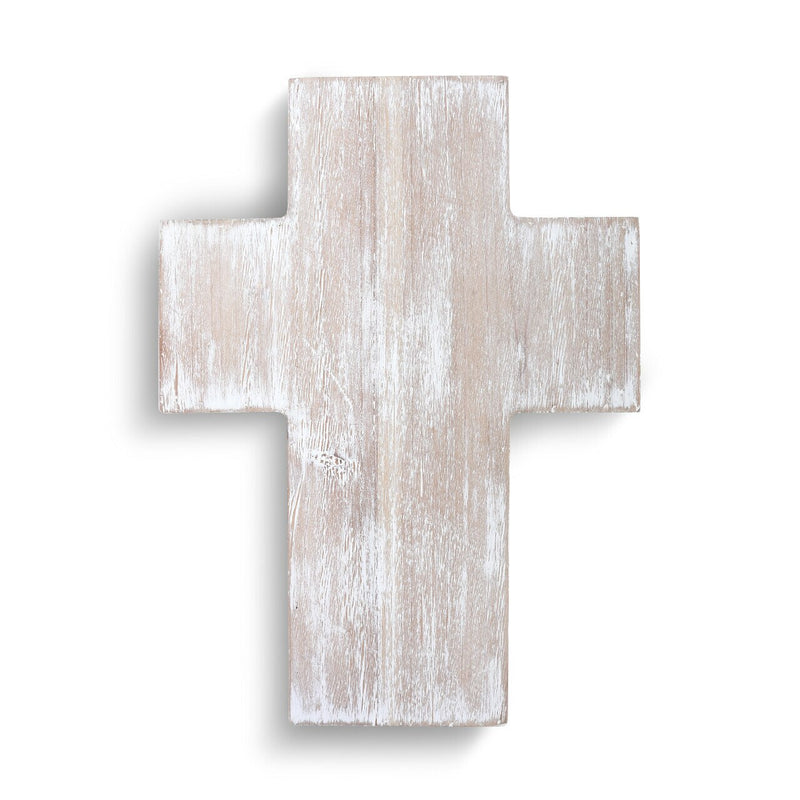 Whitewashed Wood Cross - Large & Small