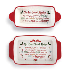 Santa and Mrs. Claus' Secret Recipe Dishes - Set of 2 - ChristmasDemdaco