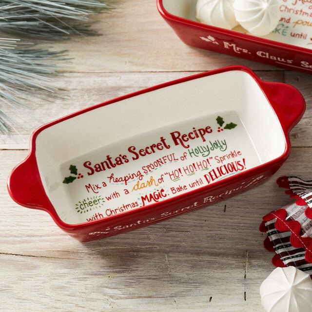 Santa and Mrs. Claus' Secret Recipe Dishes - Set of 2 - ChristmasDemdaco