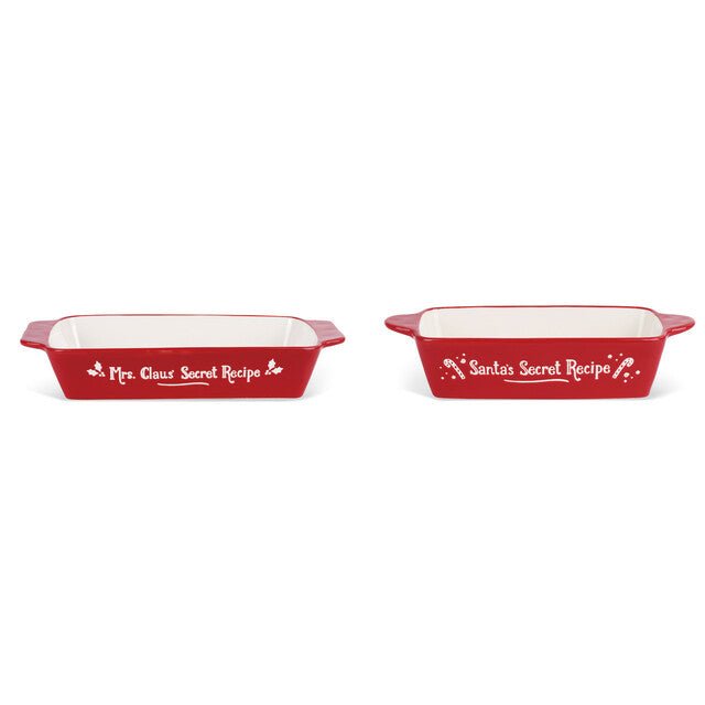 Santa and Mrs. Claus' Secret Recipe Dishes - Set of 2 - ChristmasDemdaco