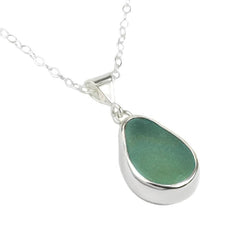 Sea Glass Pendant Baby Splash - JewelryOceano Sea Glass