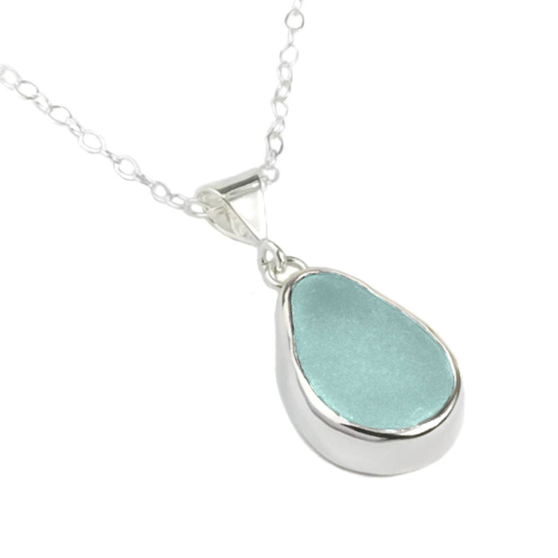 Sea Glass Pendant Baby Splash - JewelryOceano Sea Glass