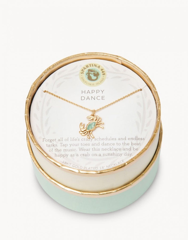 Sea La Vie Necklace - 18" Happy Dance/Crab - JewelrySPARTINA 449