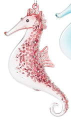 Seahorse Beaded Ornament - Two Colors - OrnamentsGallerie II