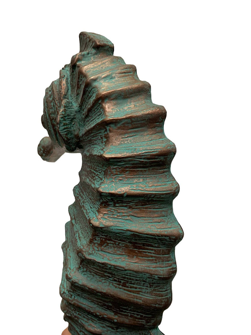 Seahorse Wall Decor Verde Bronze Home Office Patio Set of 2 - wall decorNautical Tropical Imports