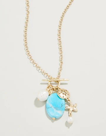 Seaside Necklace 32" Turquoise/Pearl - NecklaceSPARTINA 449