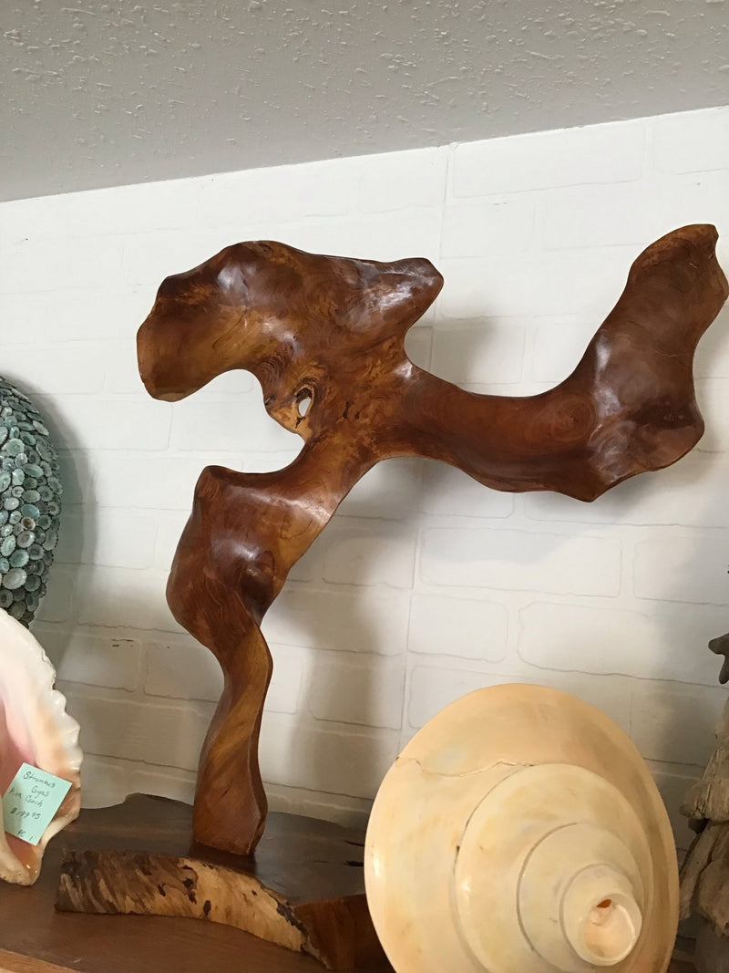 Seaweed Teak Sculpture - Shop Top